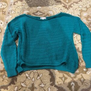 Vibrant teal Sweater with Relaxed Fit